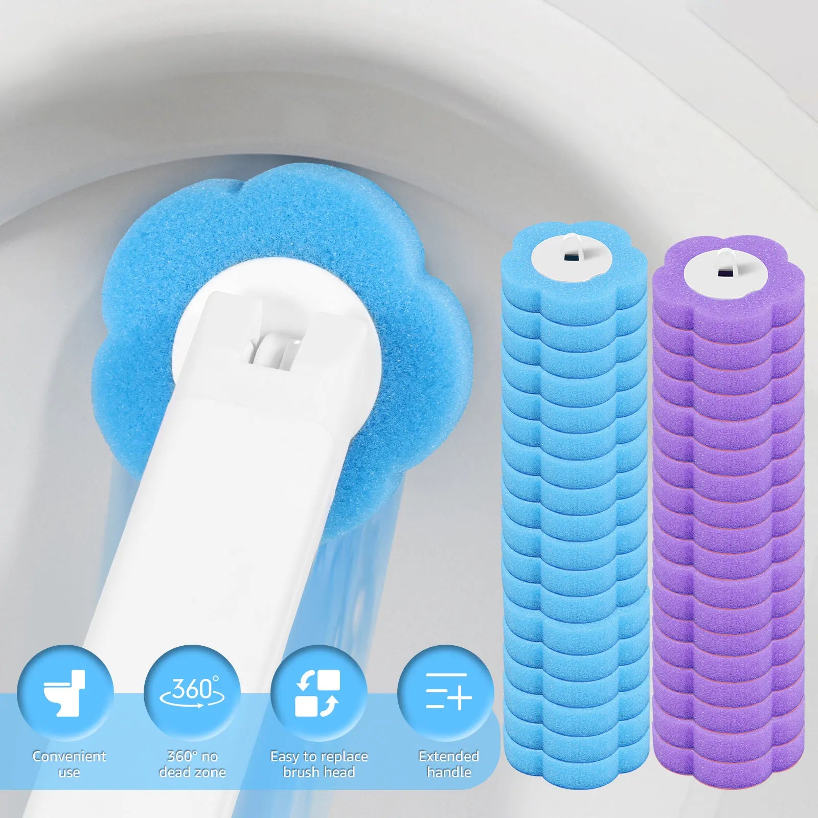 FreshGrip Compact Toilet Brush Kit